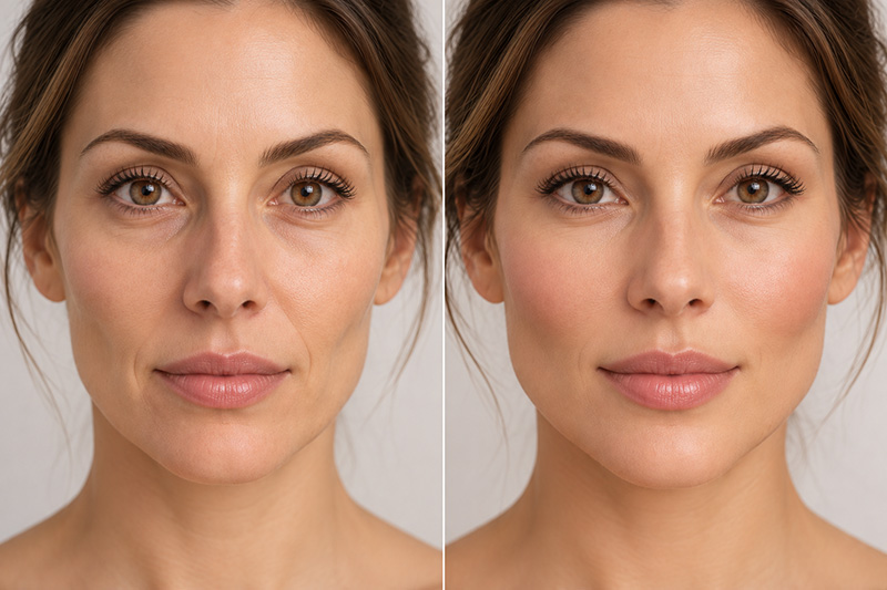 Portrait-beauté-avant-après-Pommettes-et-volumes-du-visage