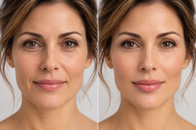 Portrait-beauté-avant-après,-peau-sublimée
